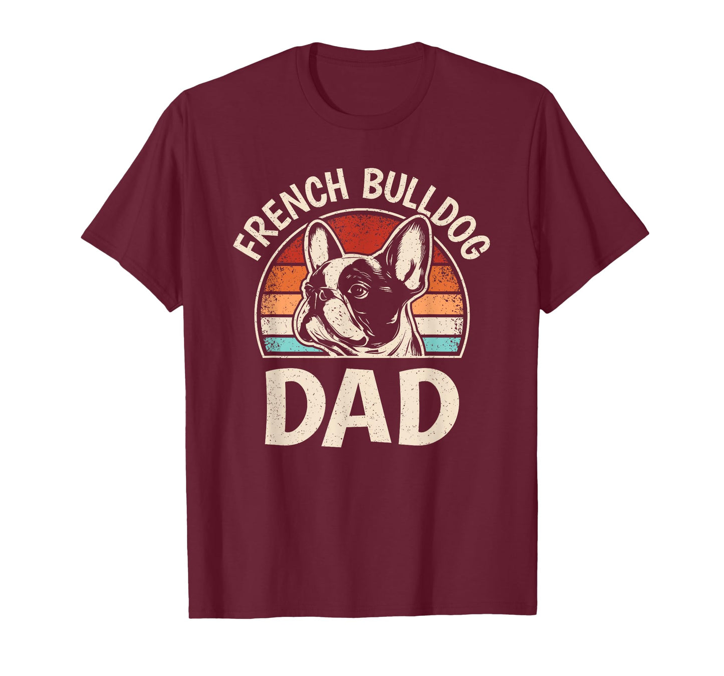 French Bulldog Dad Funny Frenchie Dog Lover Retro Men T-Shirt