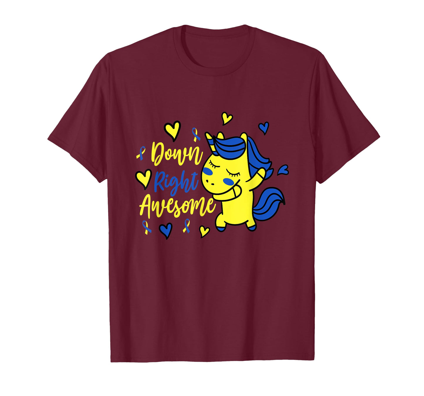 Down Right Awesome Unicorn Shirt Girls Down Syndrome Day T-Shirt