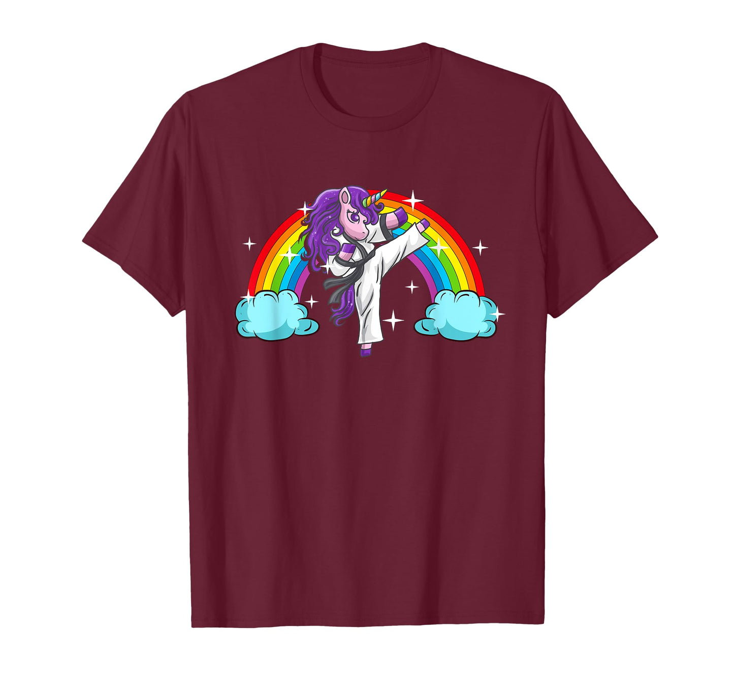 Unicorn Kung Fu Karate Marital Arts Jiu Jutsu Magical Girls T-Shirt