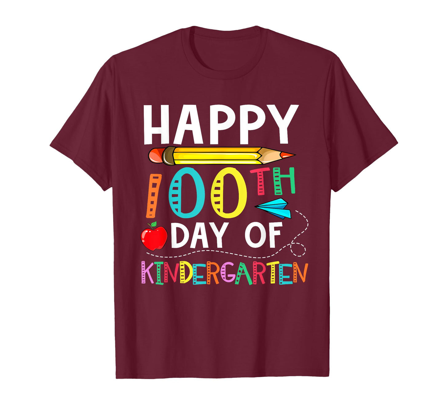 100 Days Of Kindergarten - Happy 100th Day Of School Gift T-Shirt