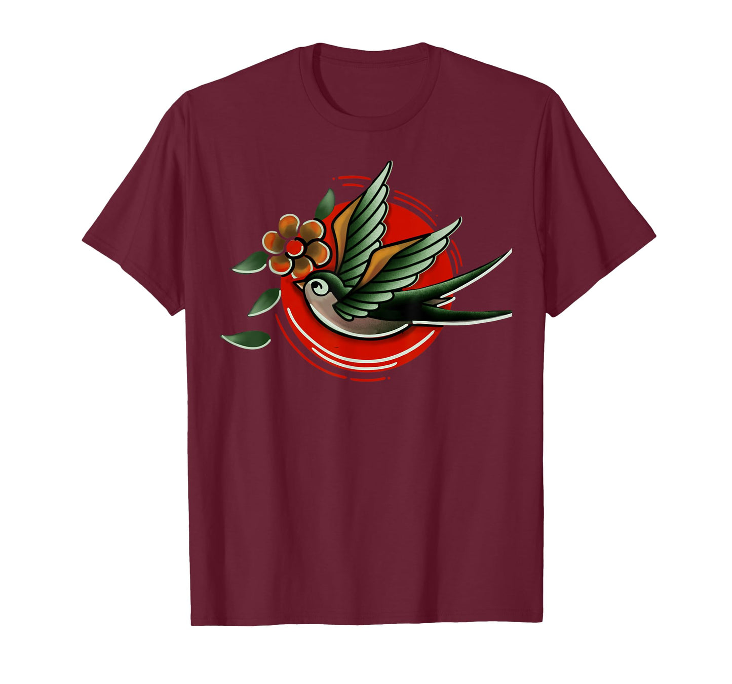 TRADITIONAL SWALLOW, AMERICAN OLD SCHOOL BIRD T-Shirt
