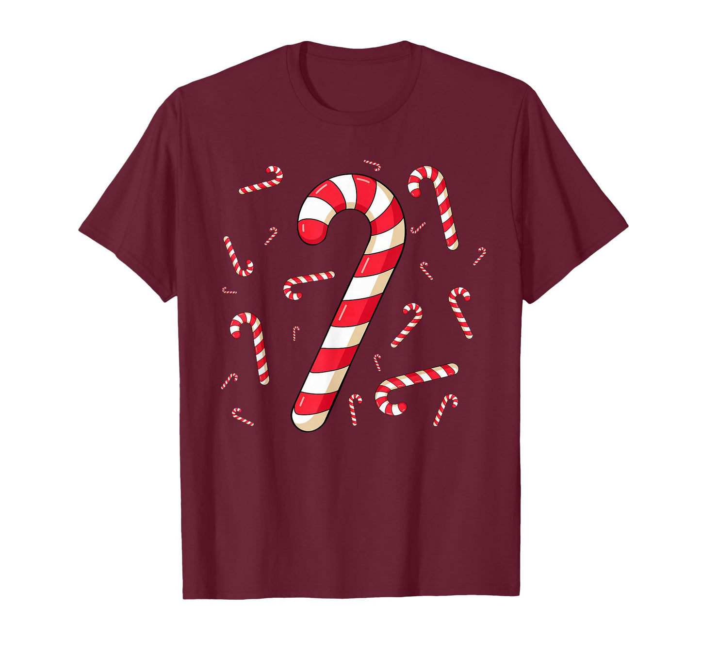 Christmas Candy Cane Santa Xmas Family Kid Toddler Women Men T-Shirt