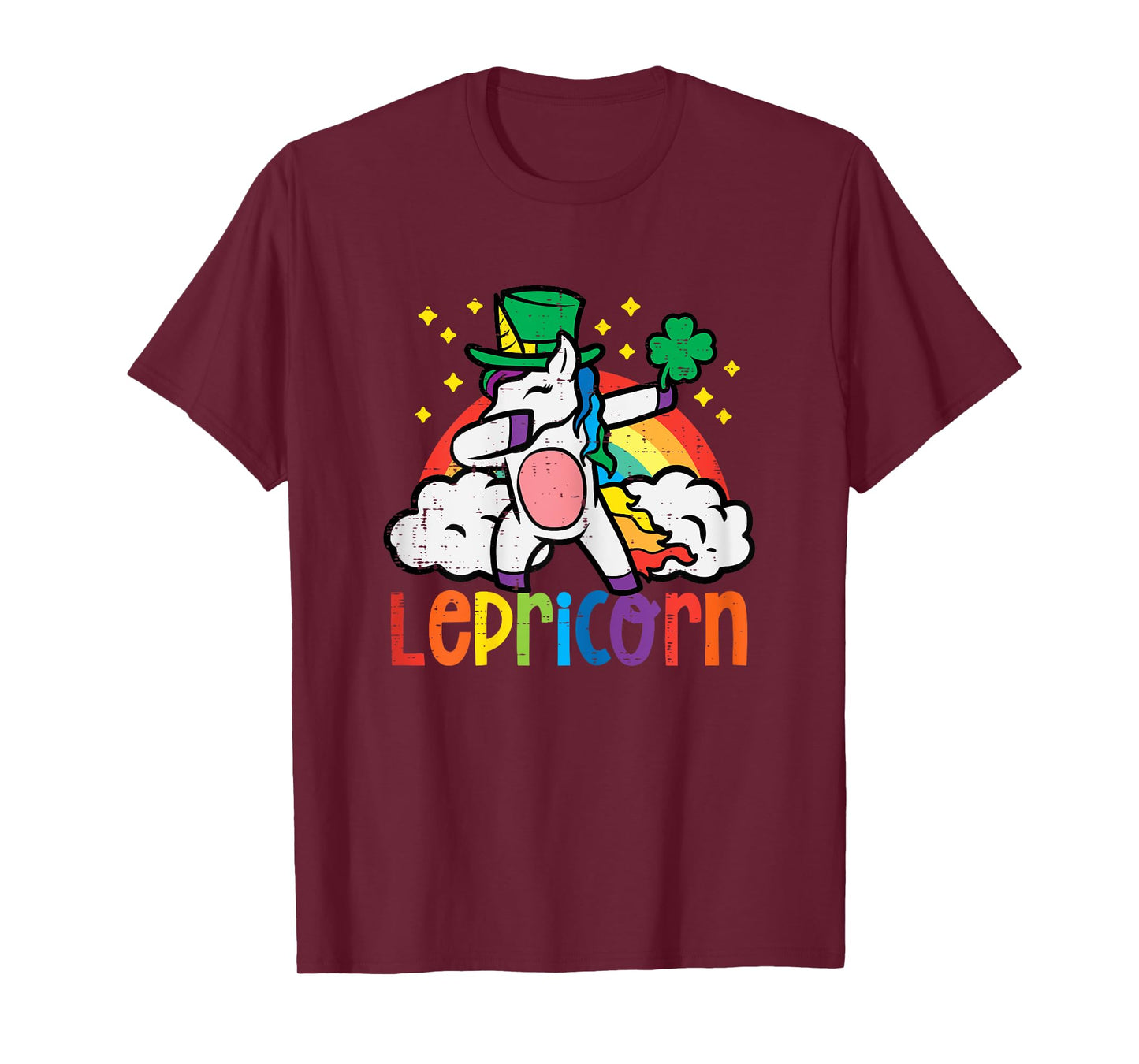 St Patricks Day Unicorn Dab Saint Pattys Lepricorn Girls Kid T-Shirt