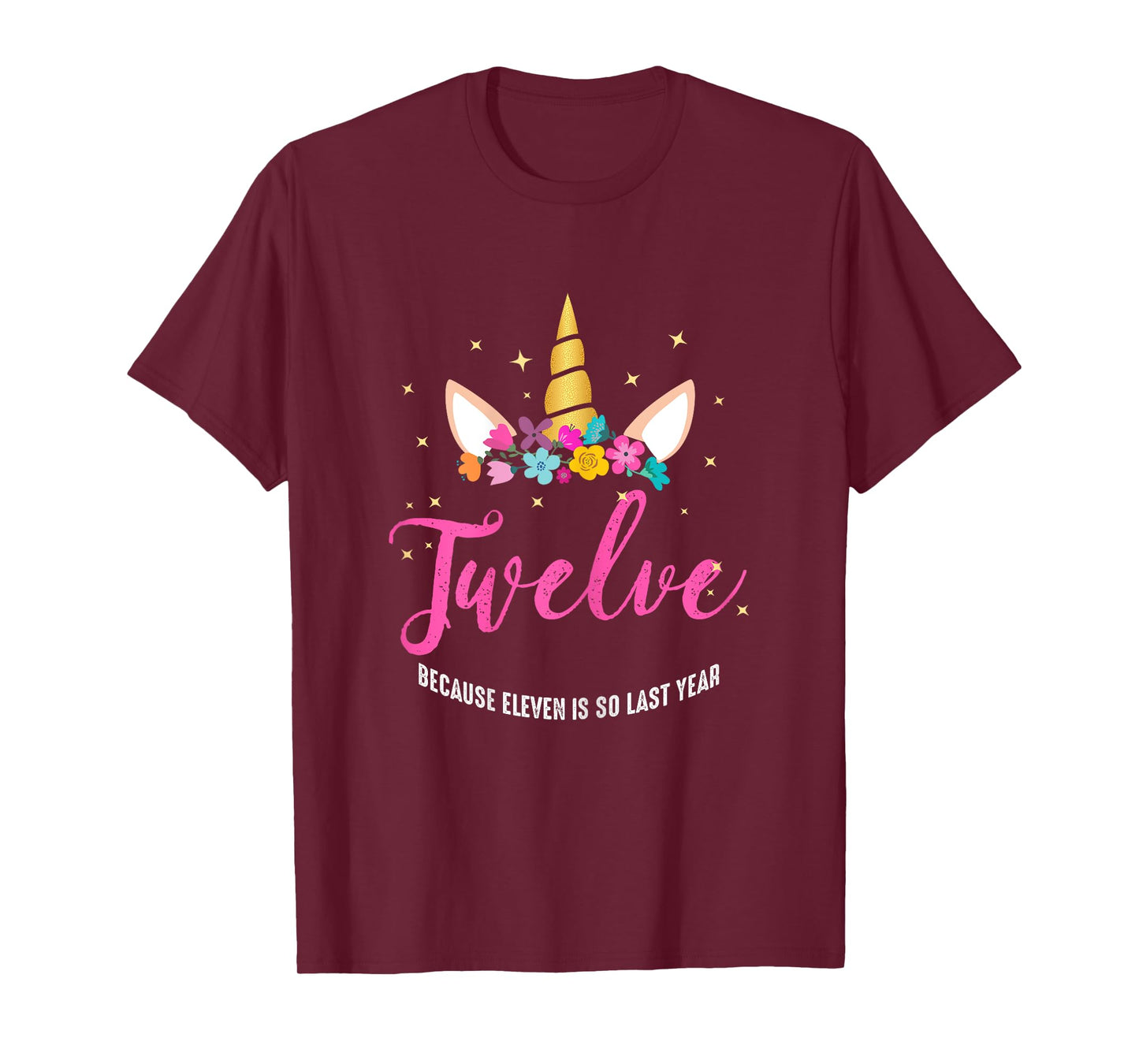 12 Years Old Birthday Girl Gifts Unicorn 12th Birthday T-Shirt