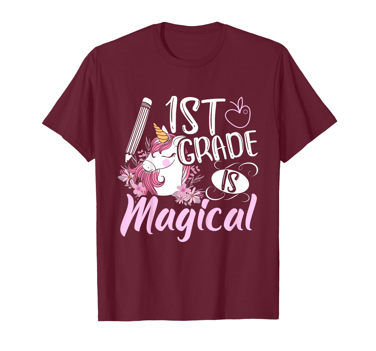 1st Grade Is Magical Unicorn Girls Back To School T-Shirt