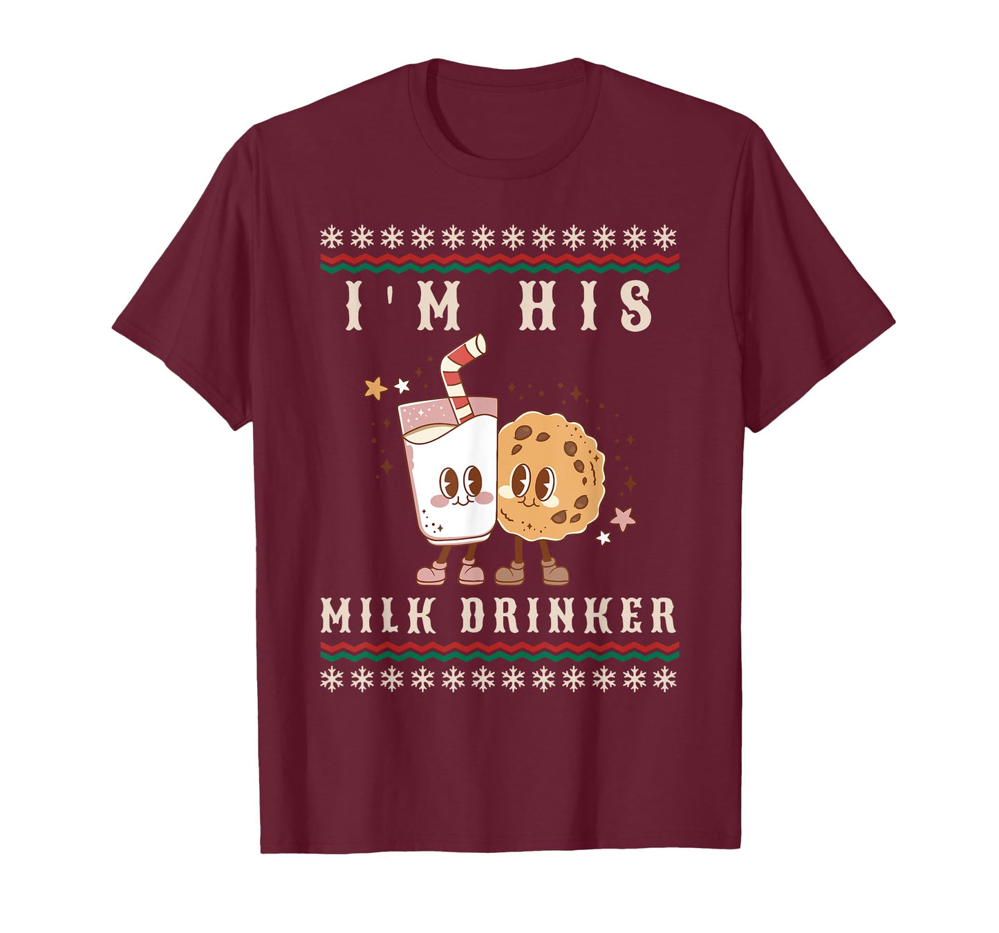 I'm Her Cookie Eater I'm His Milk Drinker Couples Christmas T-Shirt