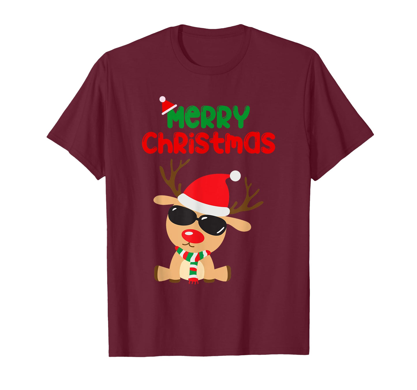 Merry Christmas Reindeer Xmas Family 2024 Men Women Tee T-Shirt