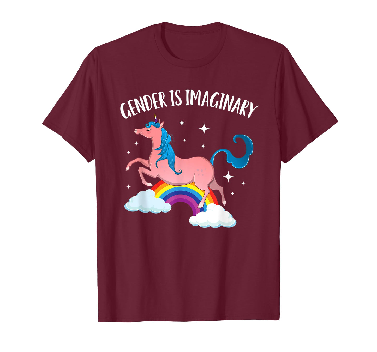 Gender Is Imaginary Non-Binary Unicorn Genderqueer T-Shirt