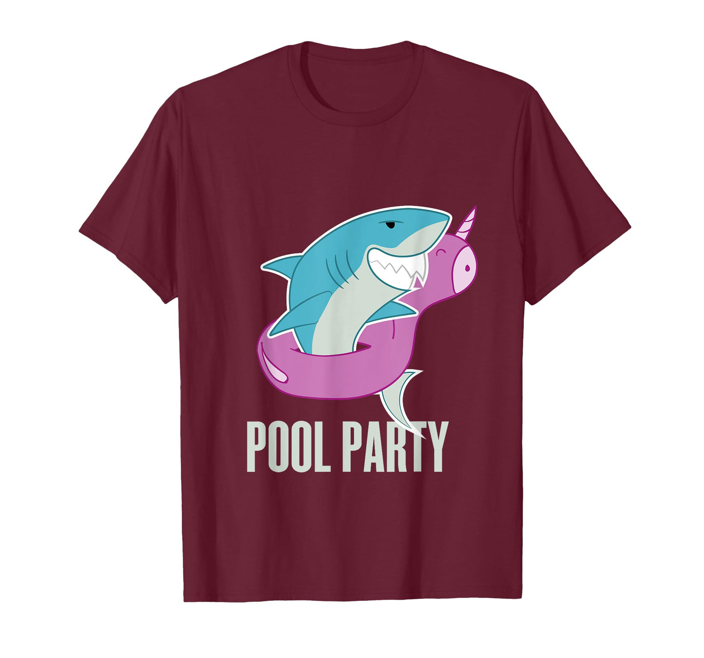 Pool Party Inflatable Unicorn Float Funny Shark Swim T Shirt T-Shirt