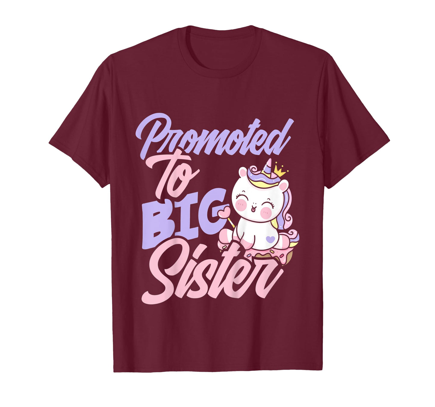 Kids Promoted To Big Sister Cute Girls Unicorn Big Sister T-Shirt