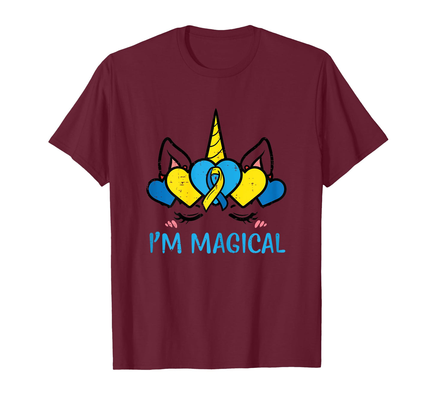 Down Syndrome Unicorn Head Magical Awareness Toddler Girls T-Shirt