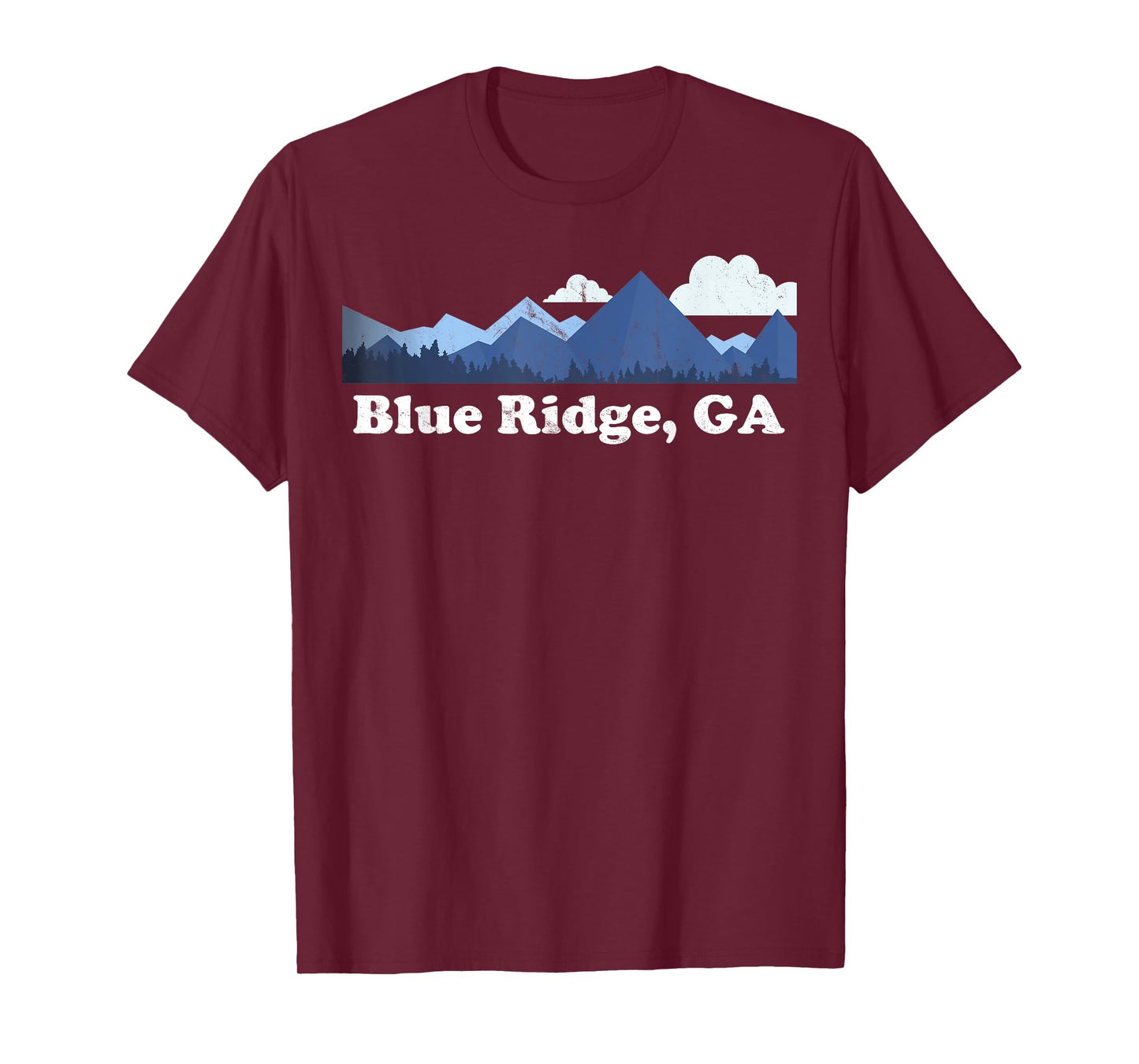 Cute Blue Ridge Georgia Mountains GA Retro Distressed T-Shirt