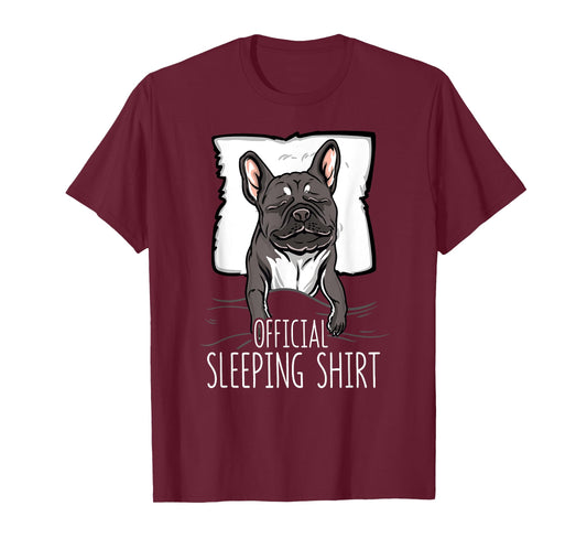 official sleeping Shirt cute french bulldog dog nightgown Men Women Girls Kids T-Shirt