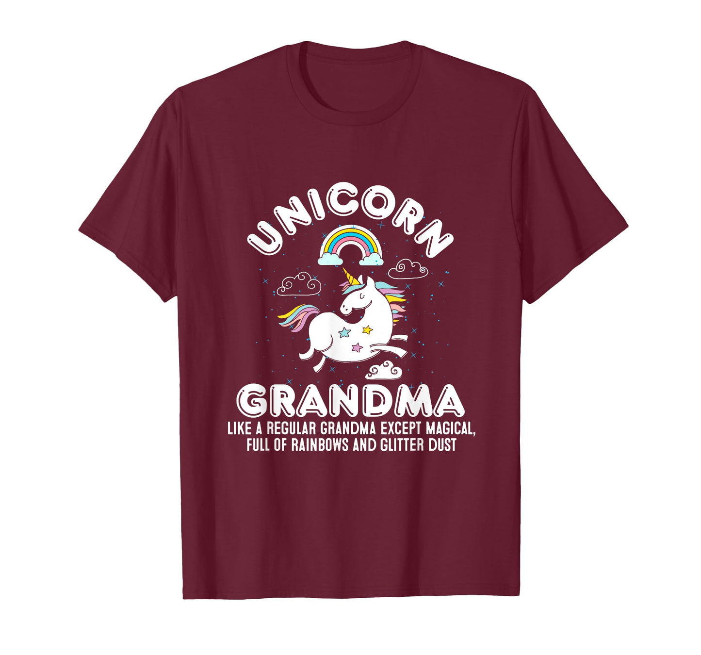 Unicorn Grandma Magical Rainbows and Glitter Dust T-Shirt