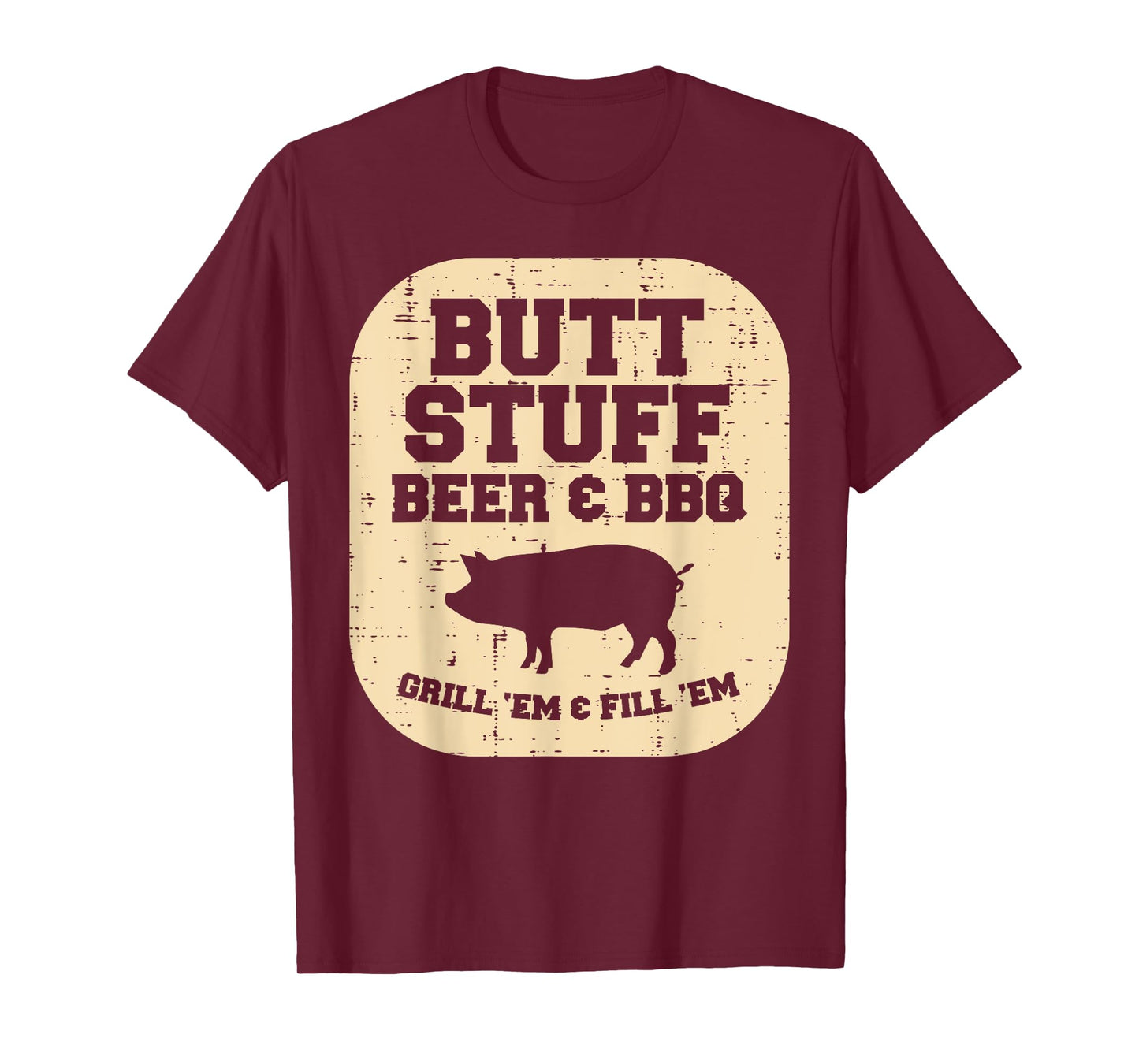 Pork Stuff Bbq Grill Em Barbecue Pig Meat Grilling Dad Men T-Shirt