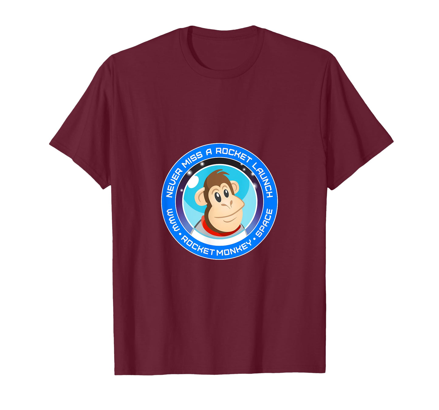 Rocket Monkey Circle Design Front T-Shirt