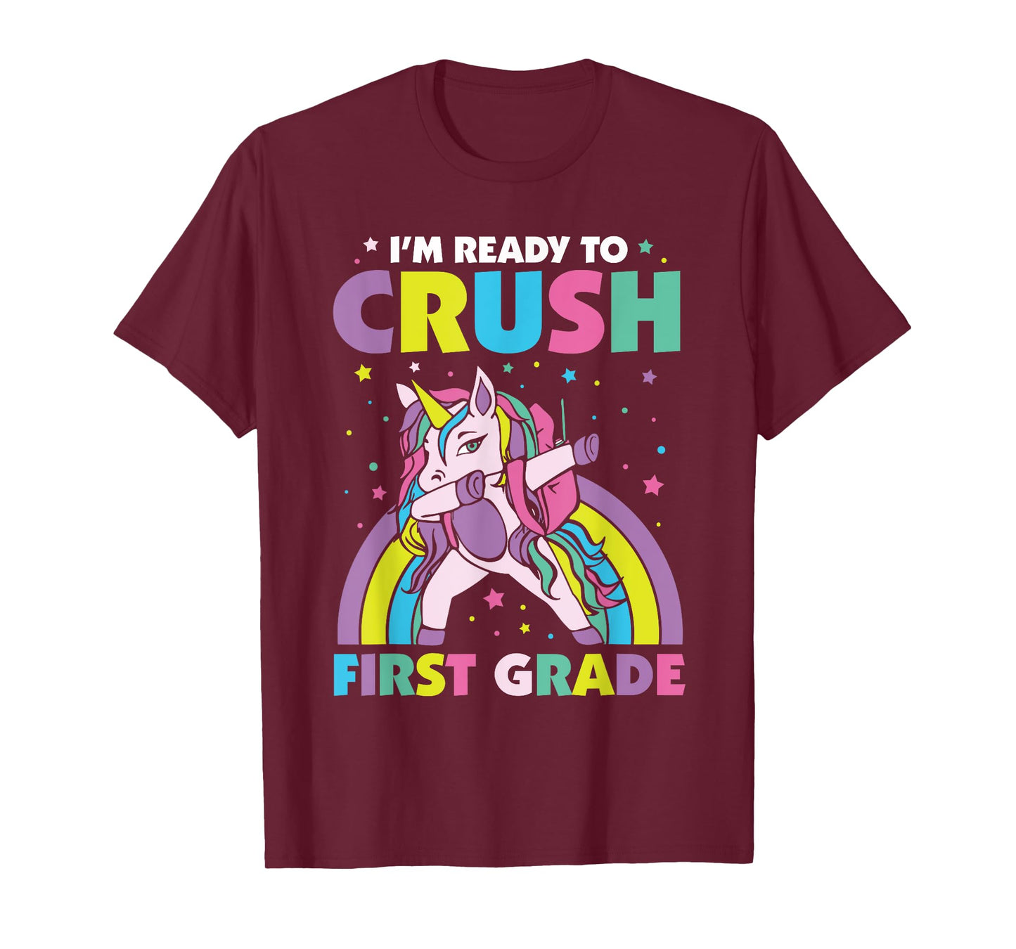Crush 1st Grade Dabbing Unicorn Back To School Girls Gift T-Shirt