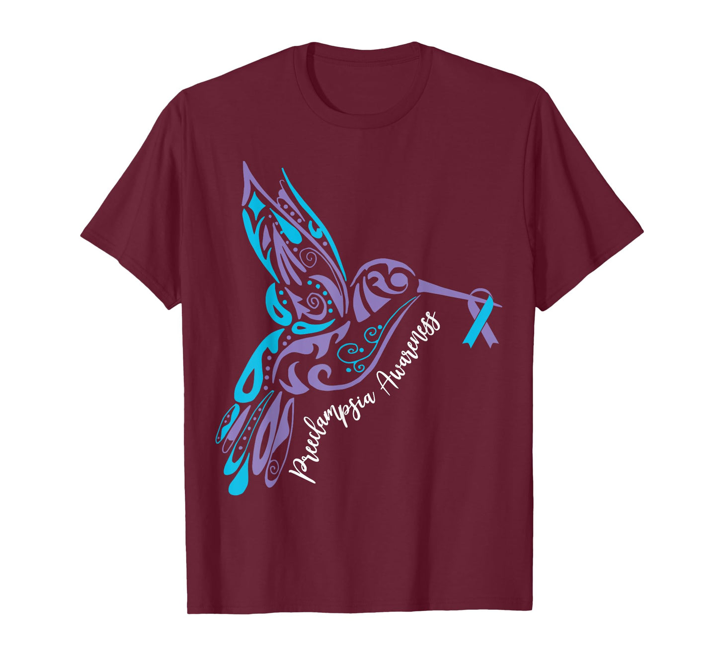 Bird Ribbon Preeclampsia Awareness Preeclampsia Survivor T-Shirt