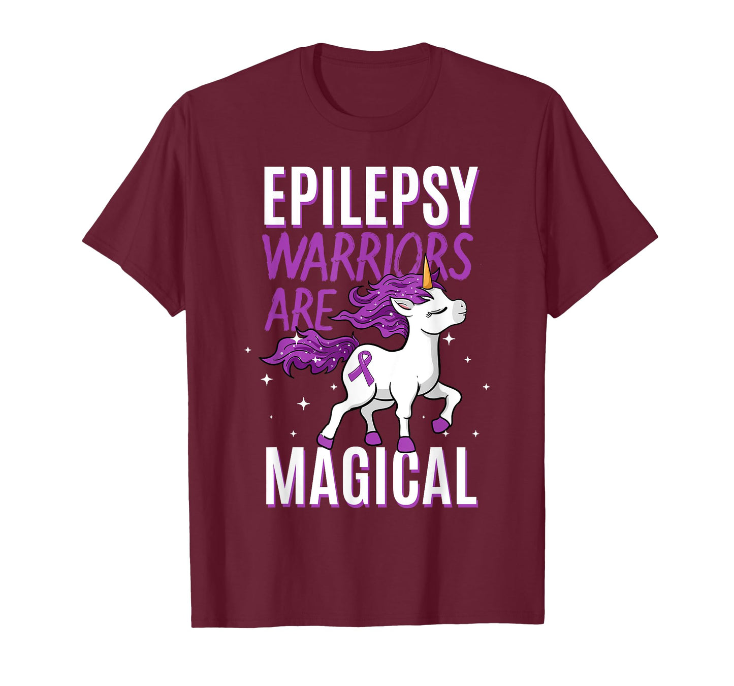 Epilepsie-Bewusstseinsmonat-Kleidung Epilepsy Warriors Are Magical Unicorn Graphic T-Shirt - Black, Small - Men's, Adults with Epilepsy or Supporters, Unisex, Short Sleeve, Classic Fit