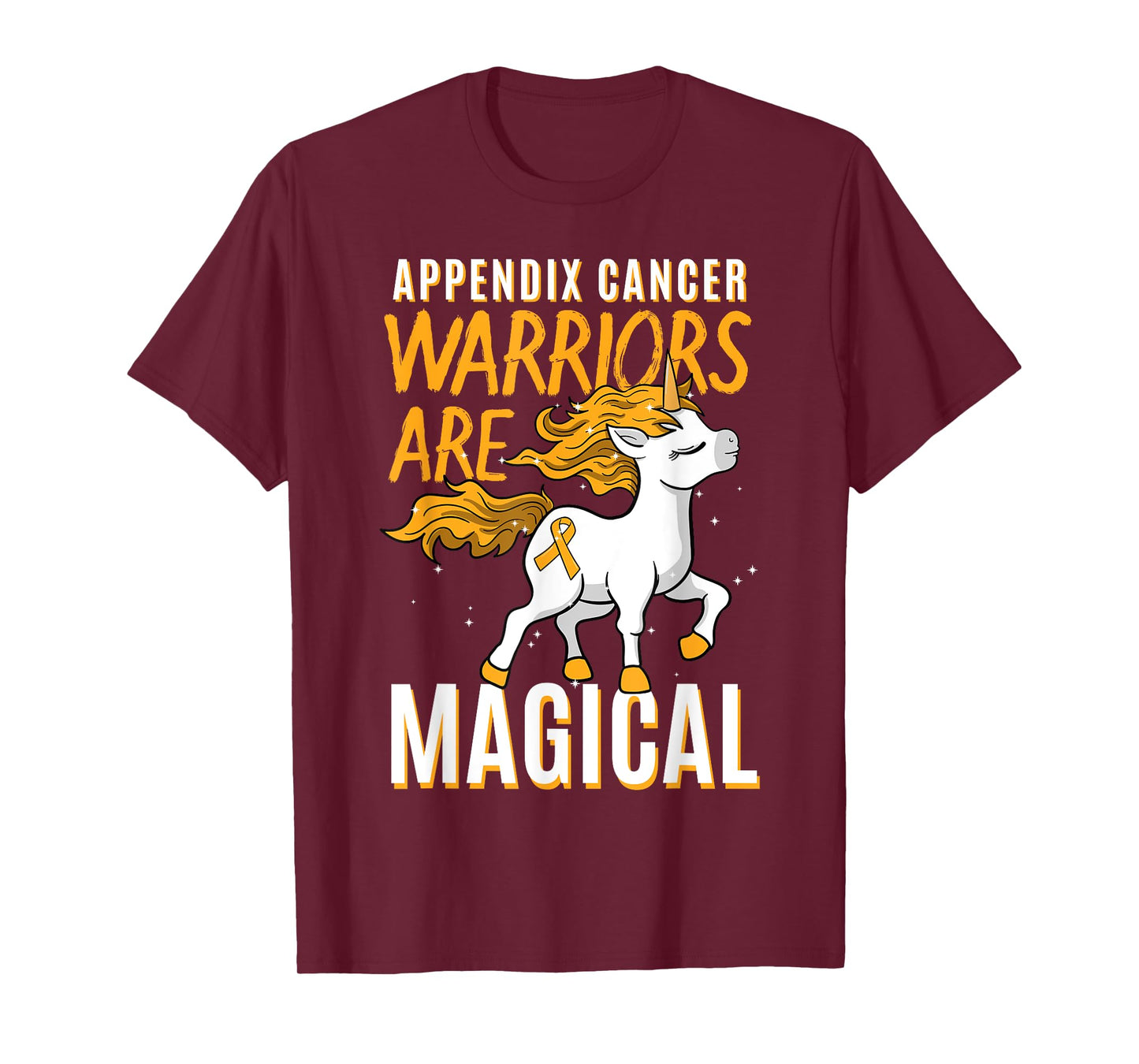 Appendix Cancer Awareness Supporter Fighter Unicorn Lover T-Shirt