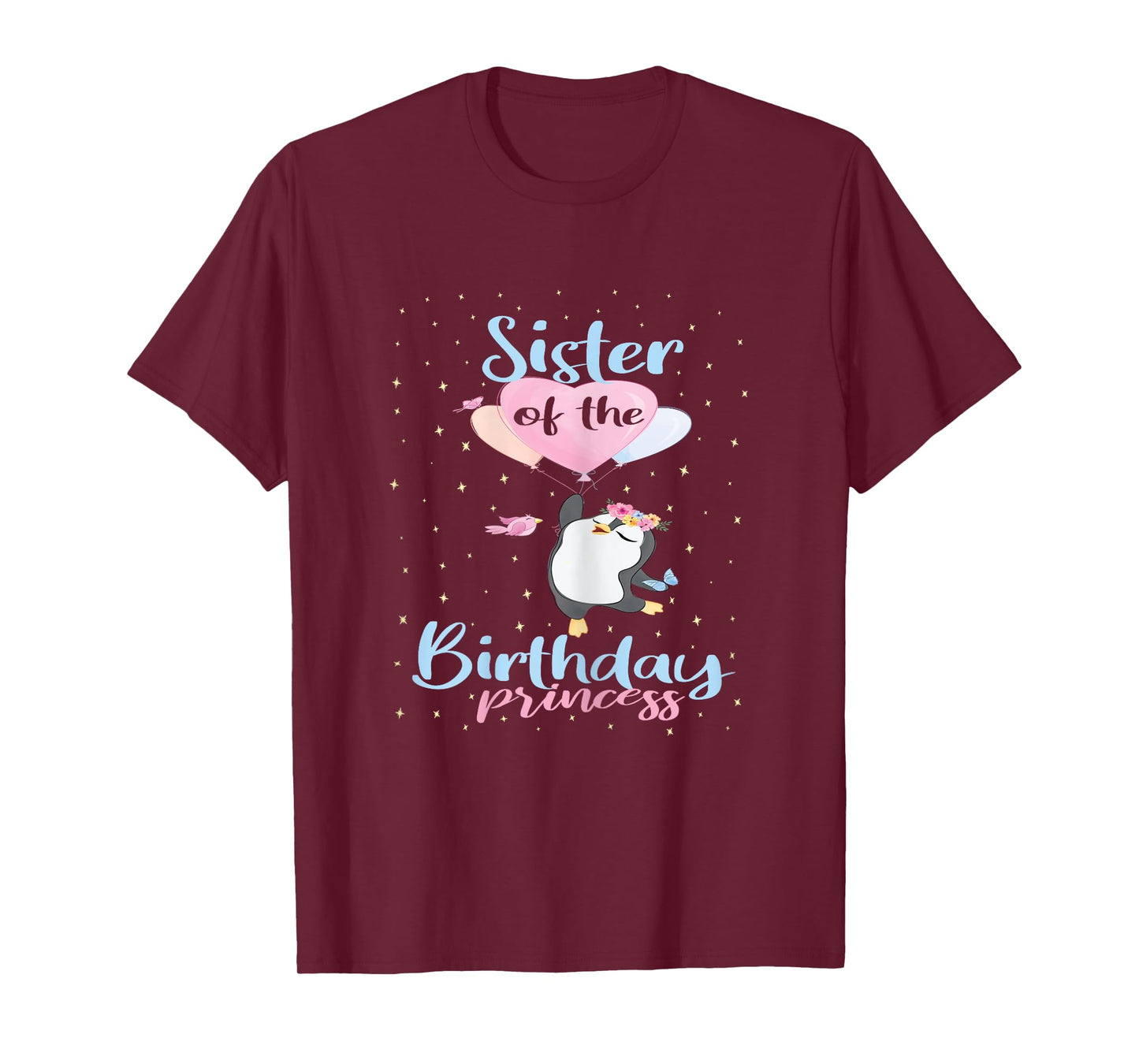 Sister Of The Birthday Princess Penguin Girls B-day Party T-Shirt