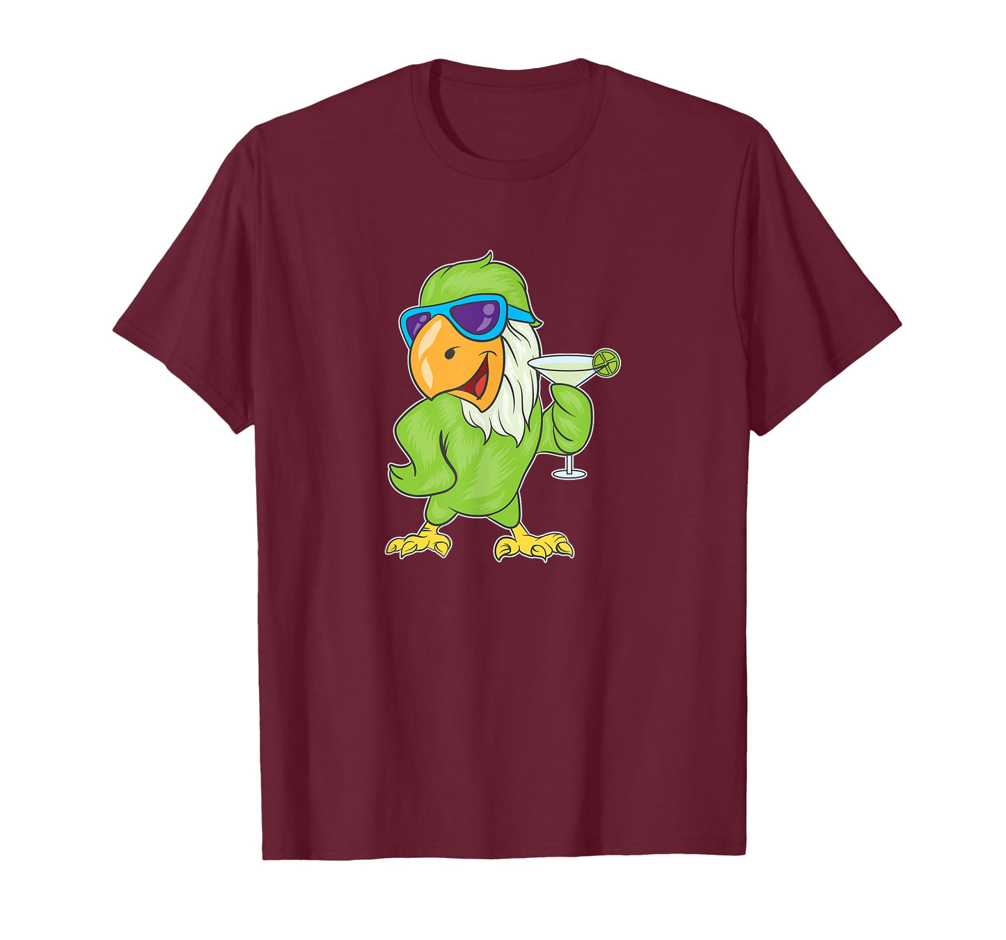 Parrots Tropical Drinking Margaritas T-Shirt