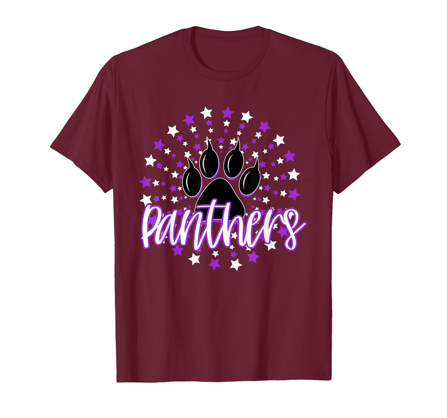 Purple Panthers Star School Spirit Panther Pride Mascot T-Shirt