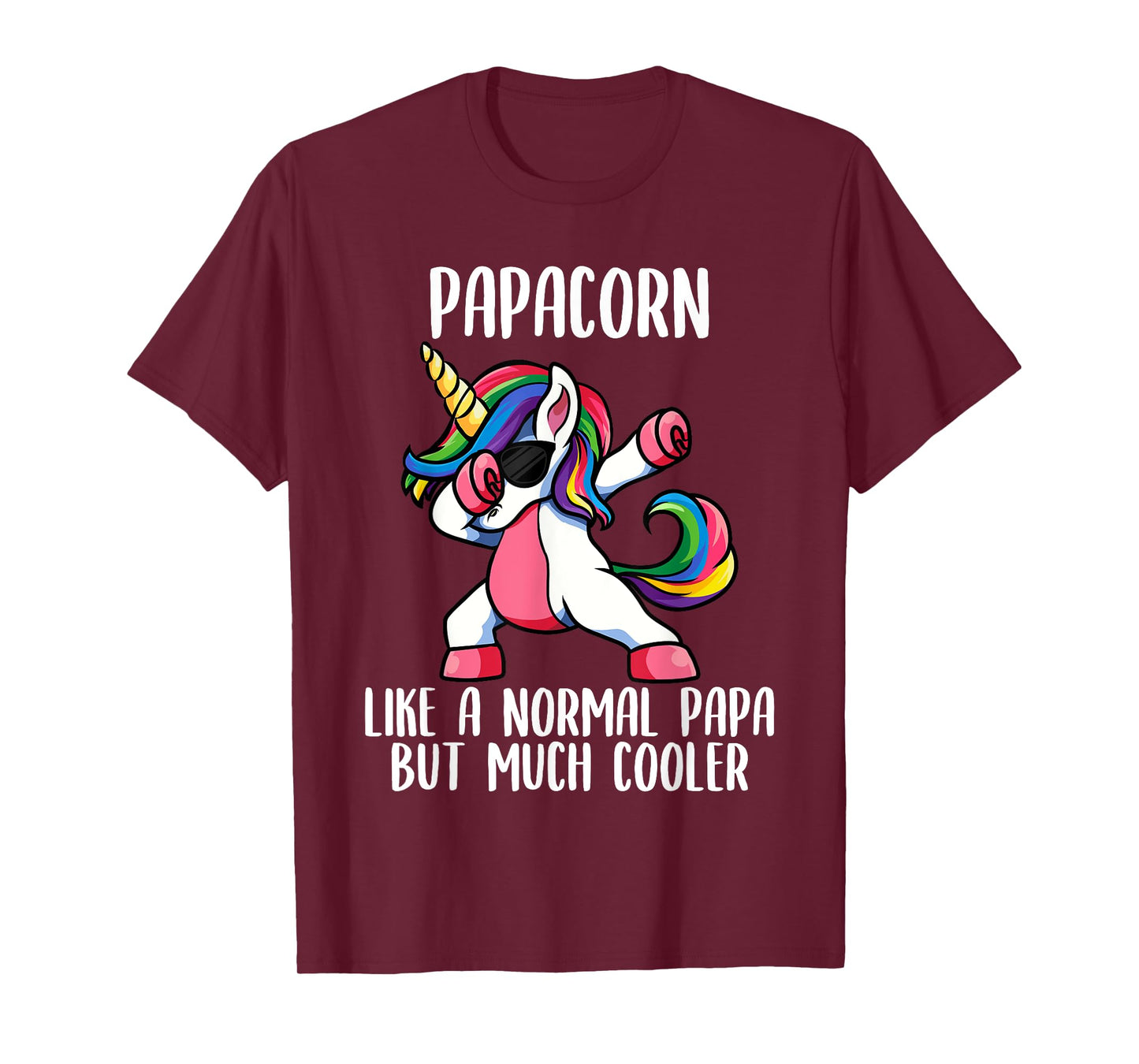 Unicorn Dad Girl Birthday Party Clothing Papacorn T-Shirt