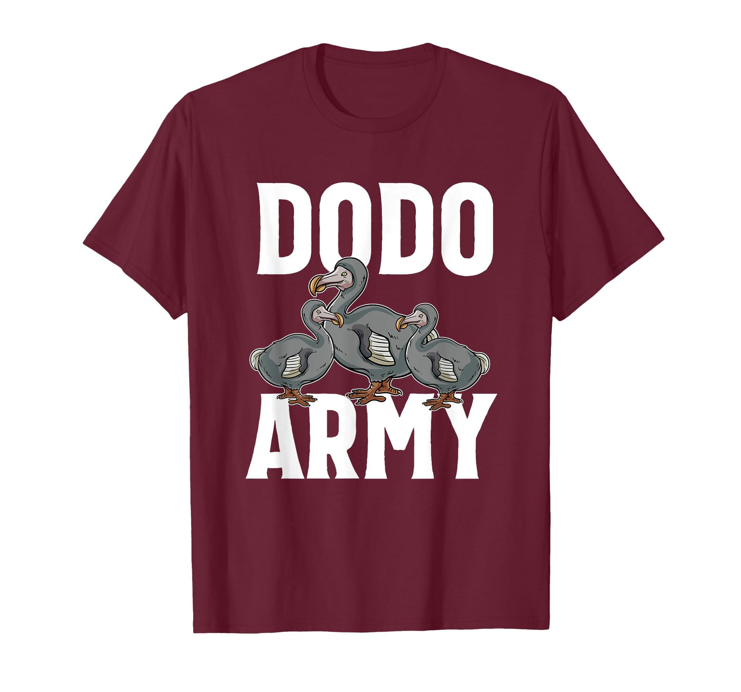 Dodo Army Extinct Flightless Bird Lovers Ornithology Gift T-Shirt
