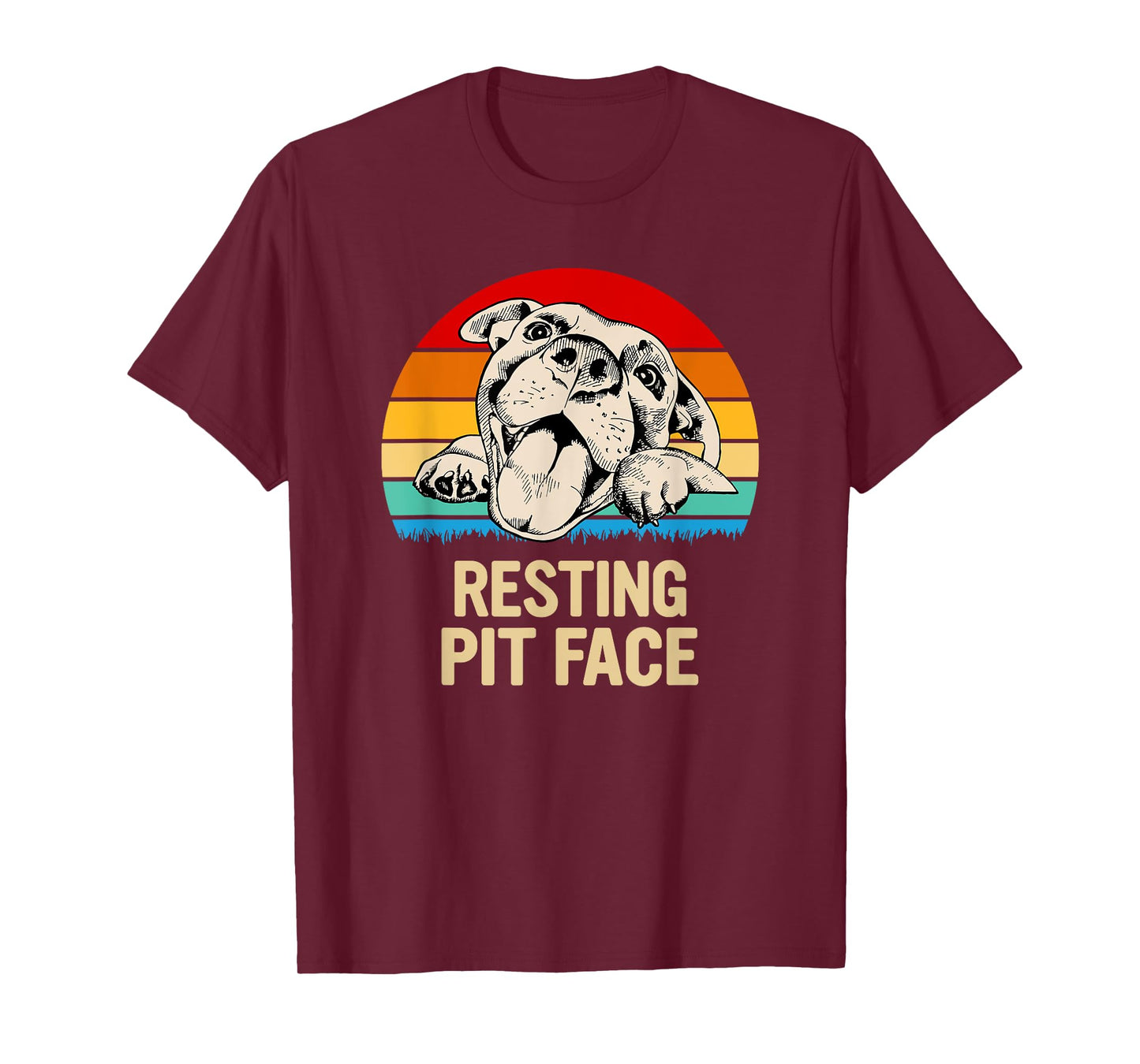 The Loyal Dog Apparel Co Resting Pit Face Unisex-Adults, Kids T-Shirt Black Small