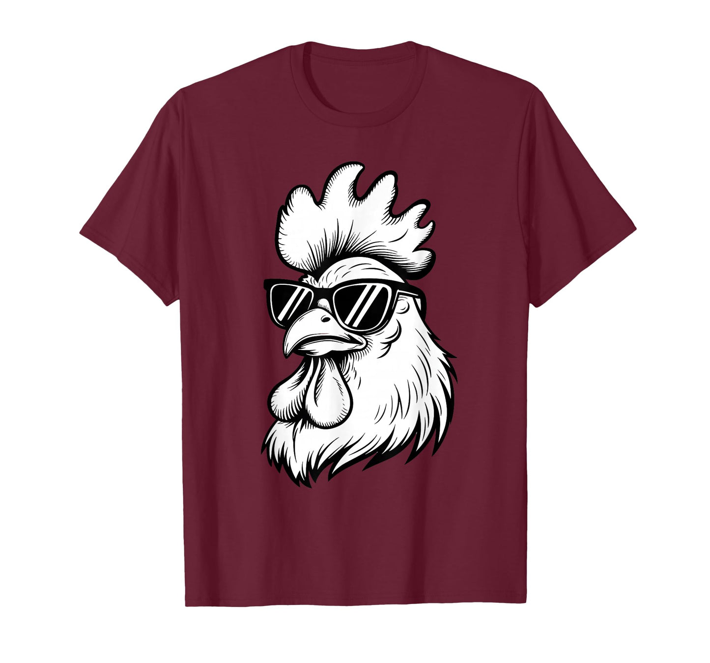 Funny Chicken With Sunglasses Chicken Farm Animals Lover T-Shirt