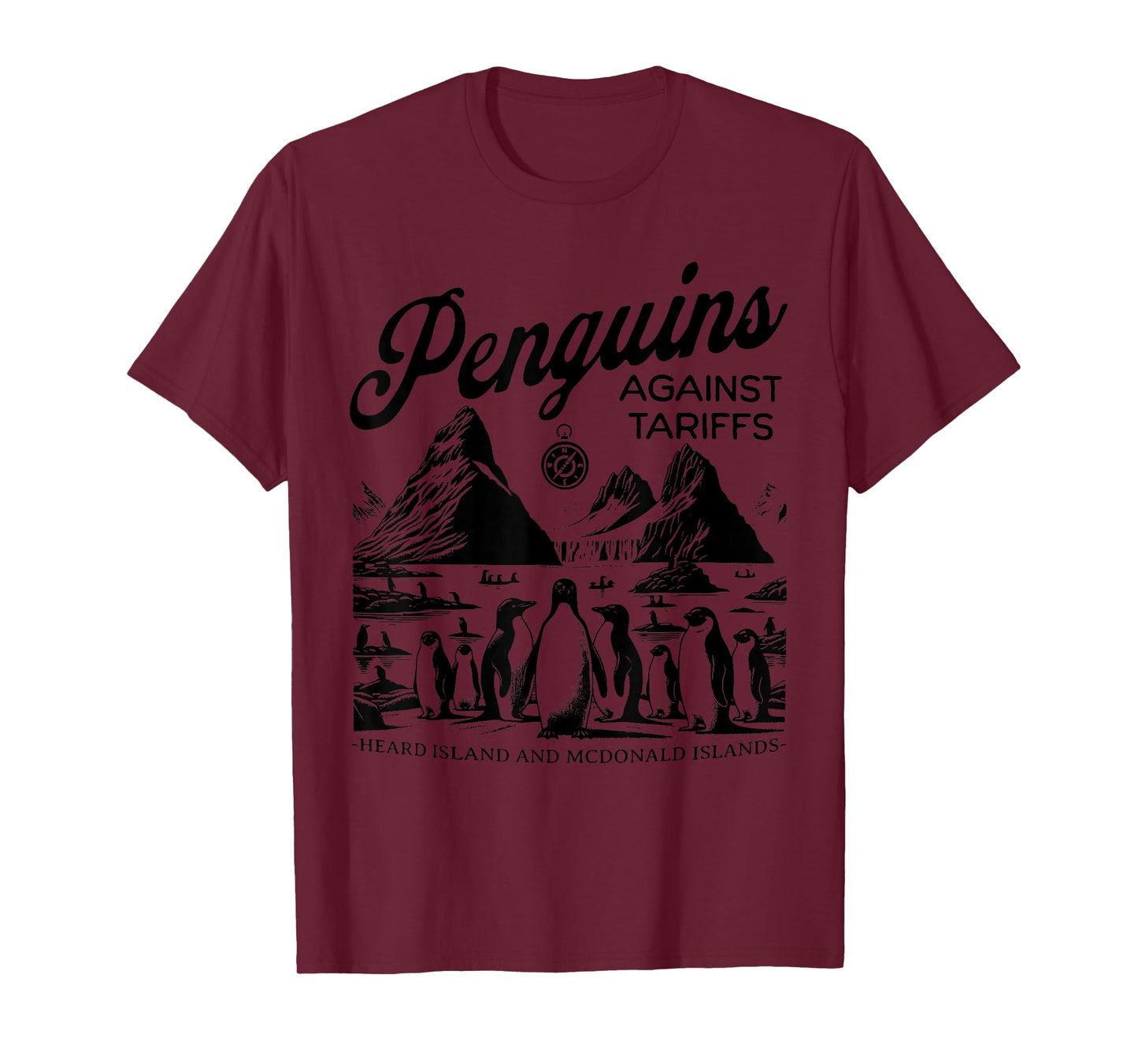 Vintage Penguins Protest Against Funny Penguins Tariffs T-Shirt