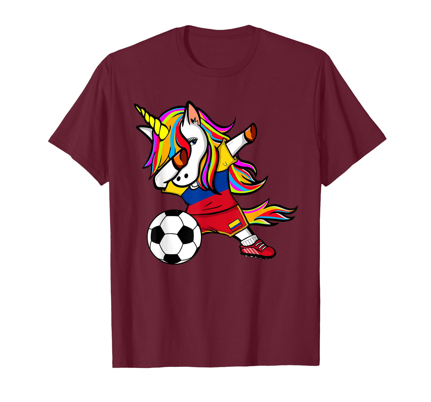 Dabbing Unicorn Colombia Soccer Jersey - Colombian Football T-Shirt