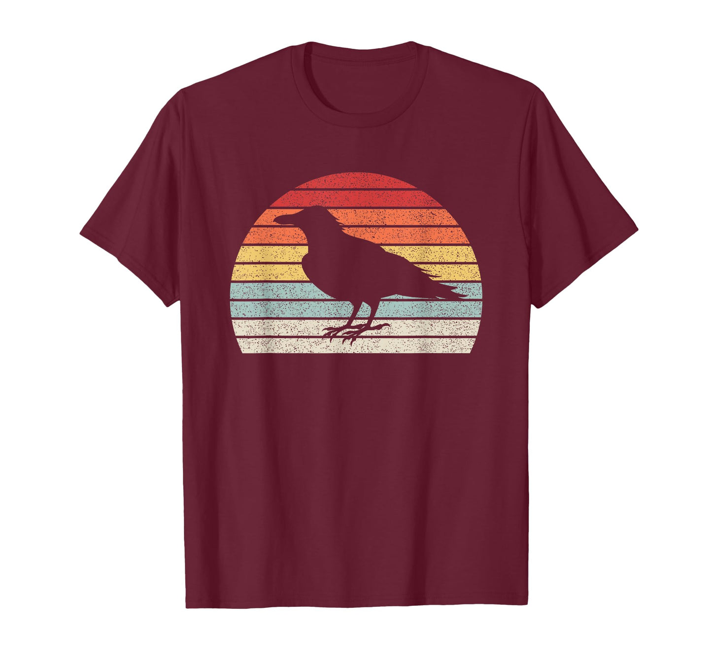 Vintage Retro Black Crow Raven Bird T-Shirt