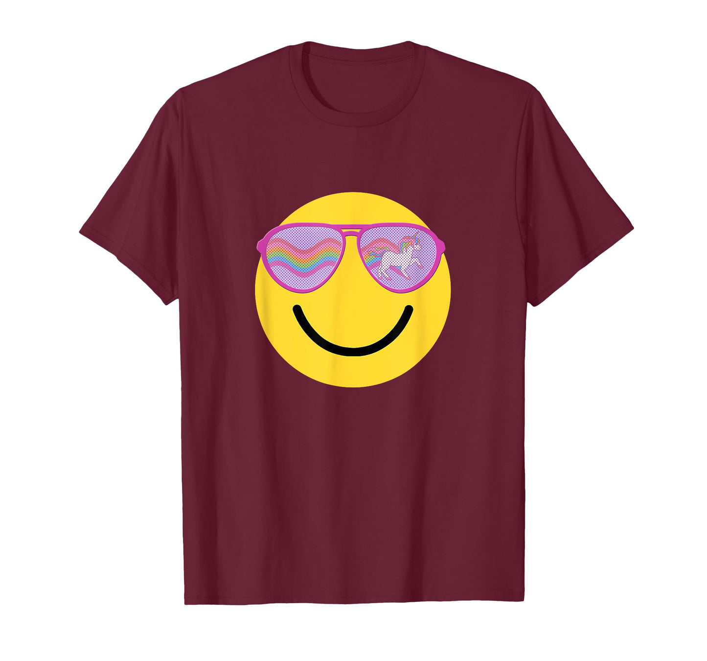 Emoticon Smiling Face With Unicorn Sunglasses T-Shirt