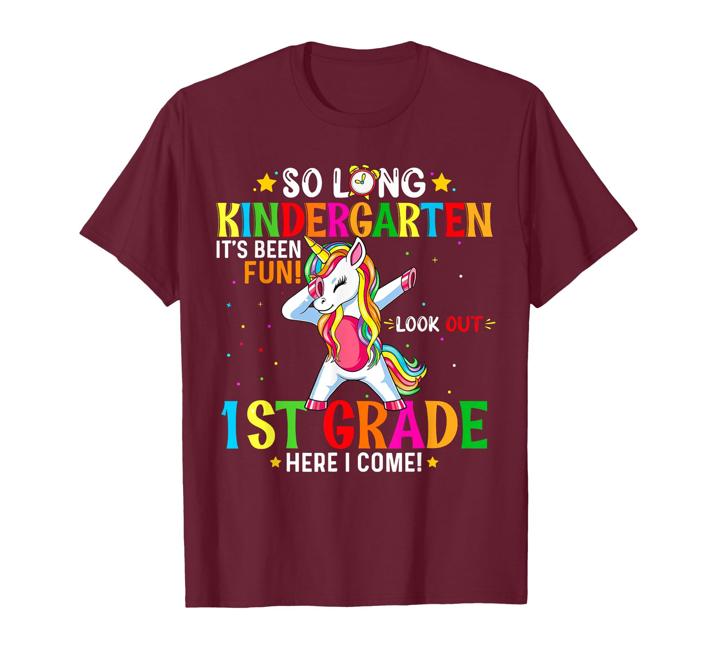 Kids So Long Kindergarten Graduation Class 2025 Unicorn Dab T-Shirt