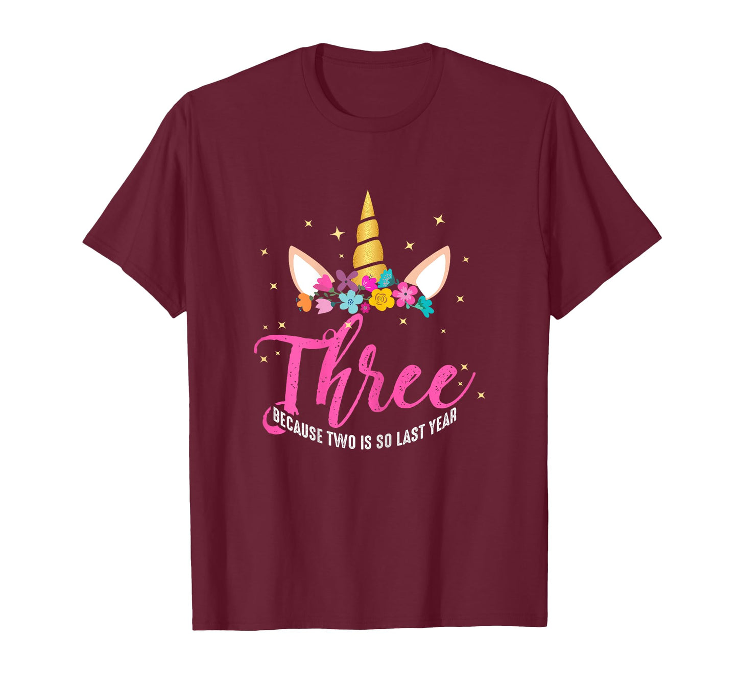 3 Years Old Birthday Girl Gifts Unicorn 3rd Birthday T-Shirt