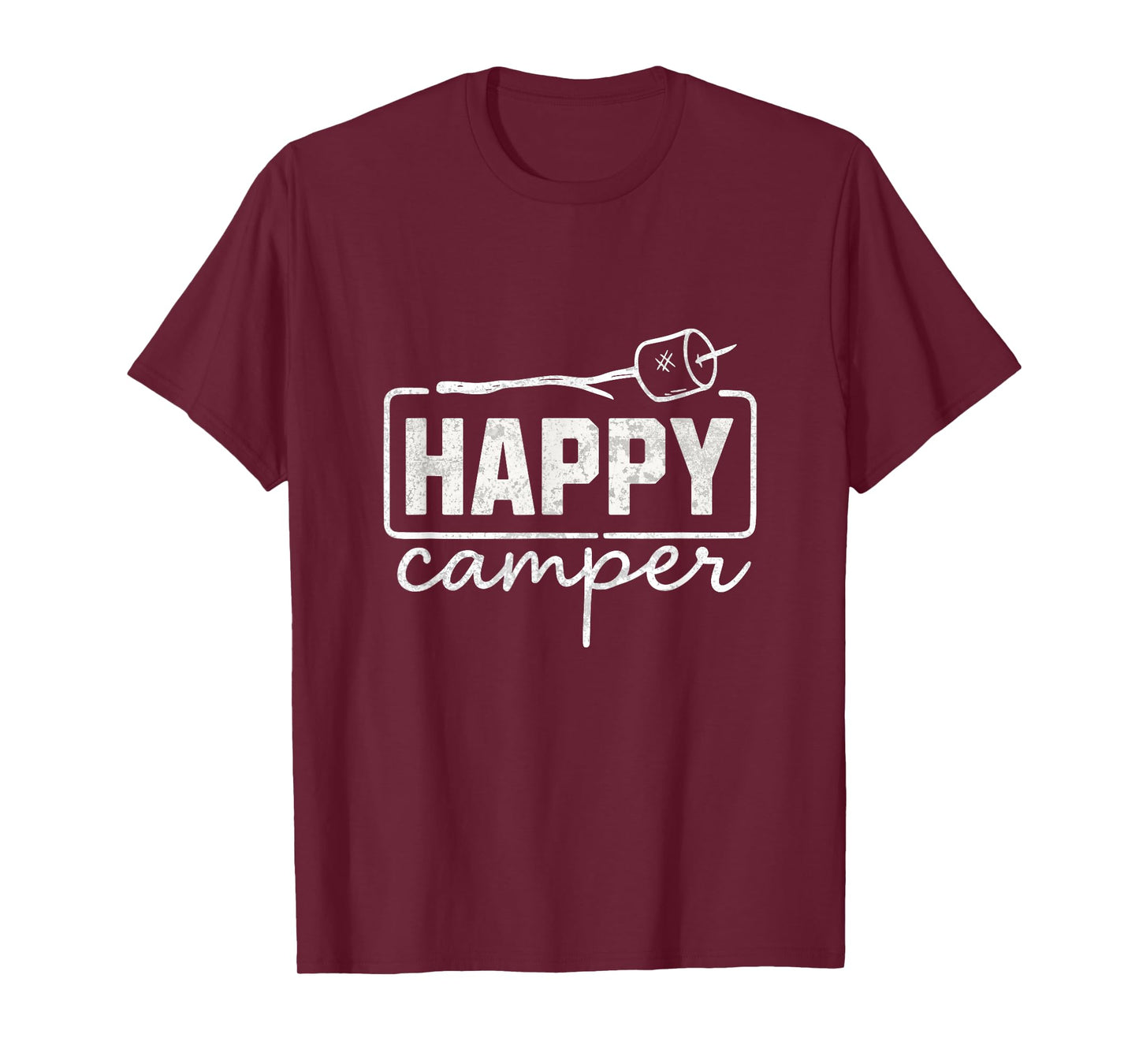 Happy Camper Marshmallow Funny Hiking Camping Men Women Kids T-Shirt