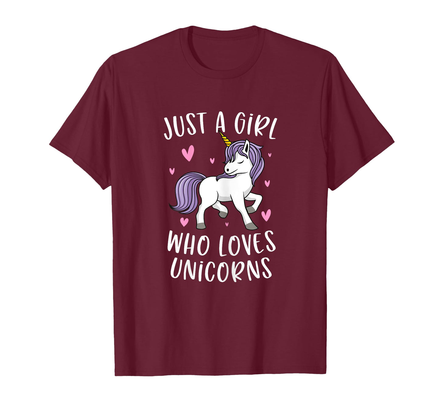 Just A Girl Who Loves Unicorns Funny Unicorn Gifts For Girls T-Shirt