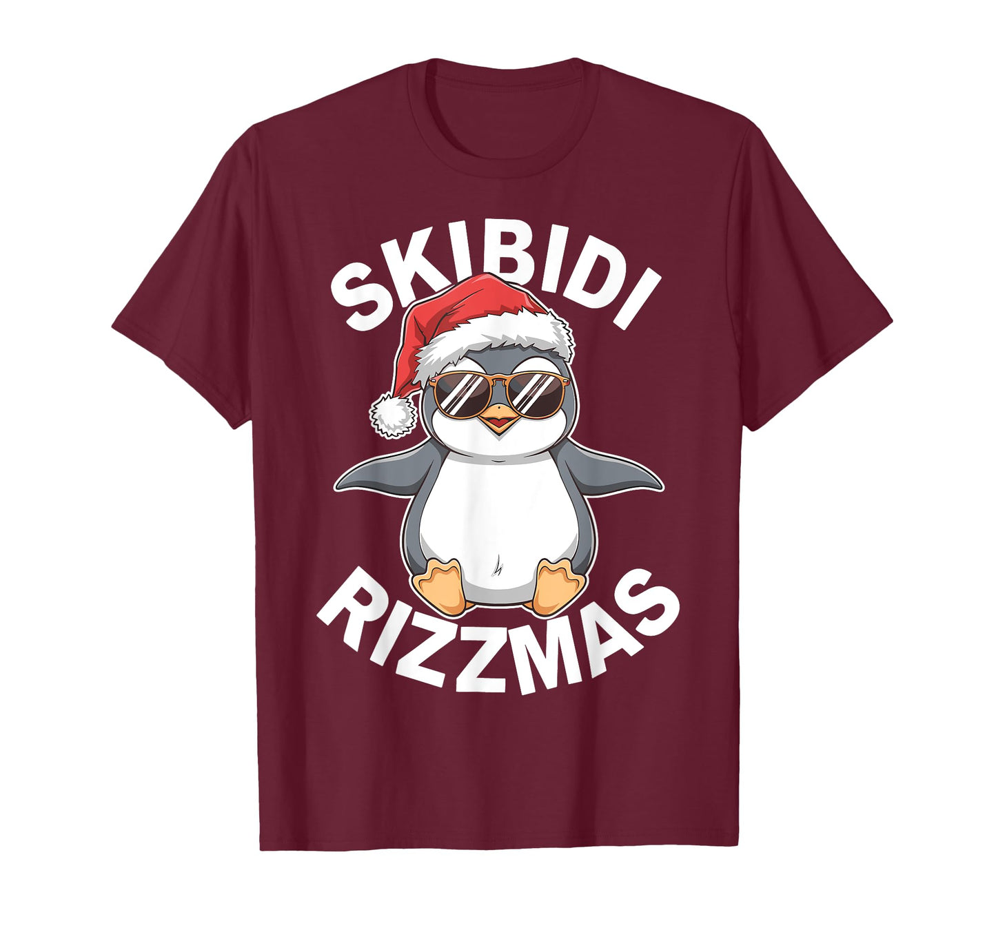 Skibidi Rizzmas Funny Christmas Christmas Season Penguin T-Shirt