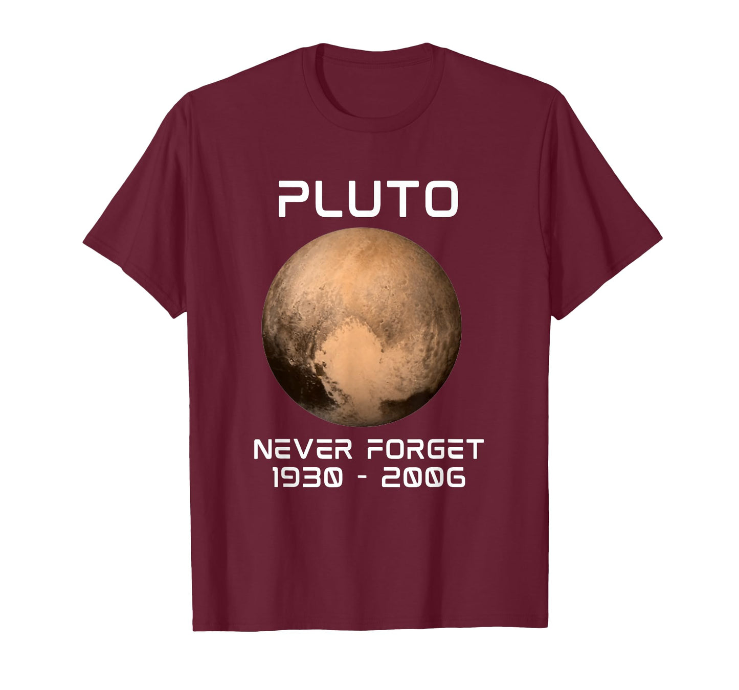 Solar System 9th Planet Pluto Never Forget Outer Space T-Shirt