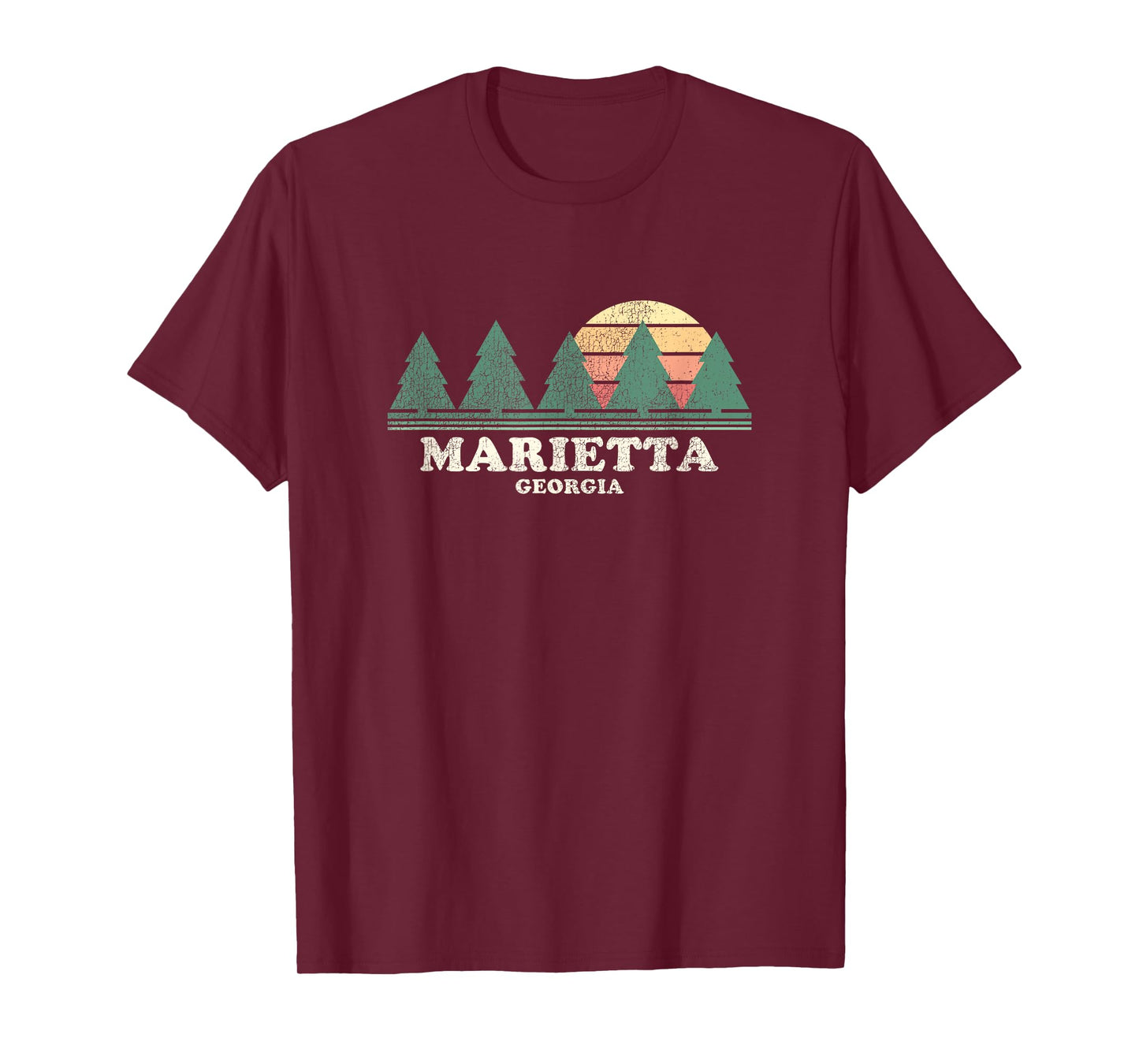 Marietta GA Vintage Throwback Tee Retro 70s Design T-Shirt