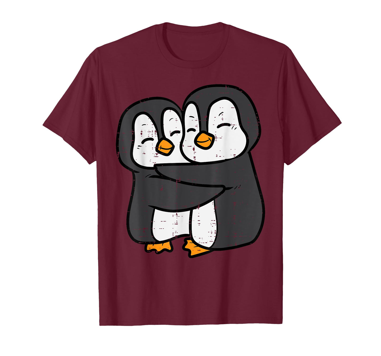 Penguins Couple Hug Cute Women Men Boys Girls Kids Toddler T-Shirt