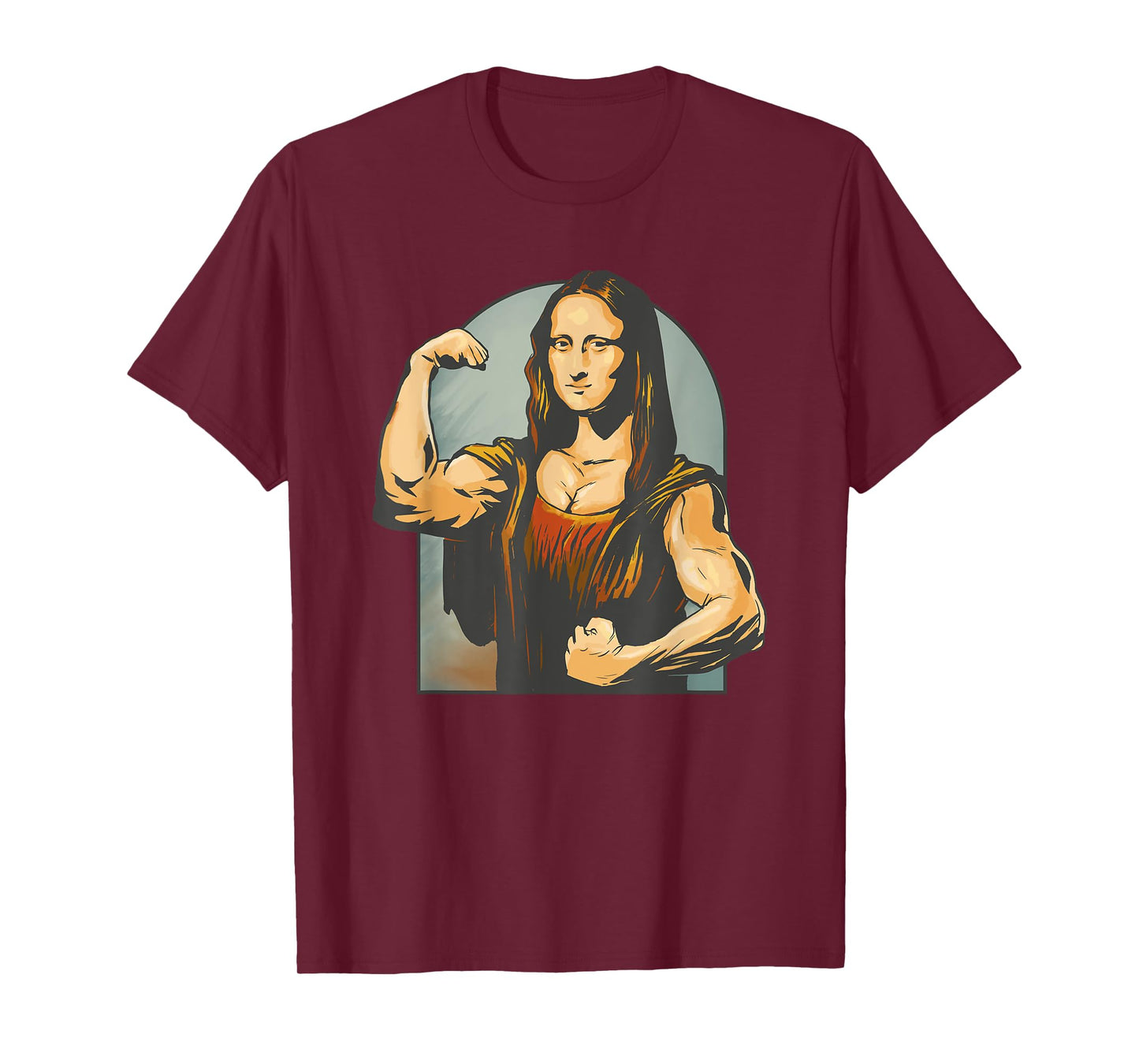 Lifting Mona Lisa Fitness Bodybuilding T-Shirt