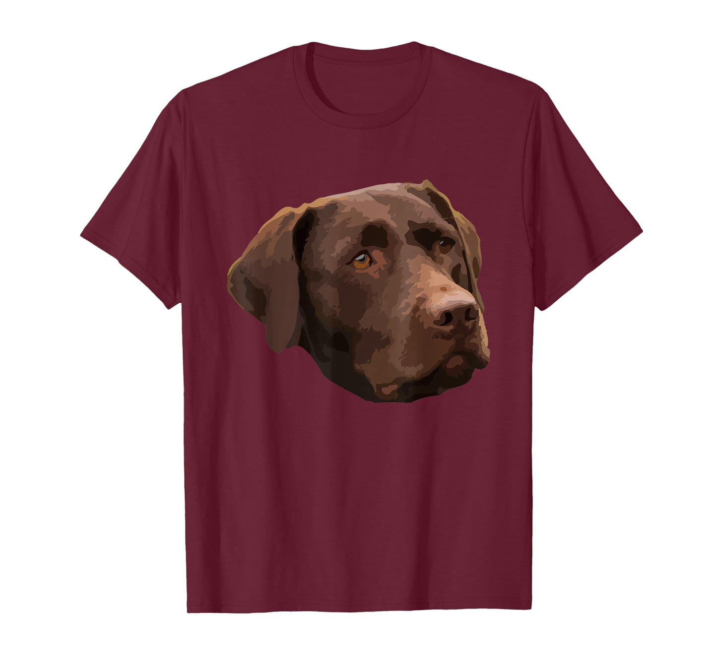 Funny Chocolate Lab T-Shirt | Labrador Retriever Dog Head T-Shirt for Men Women Girls Kids