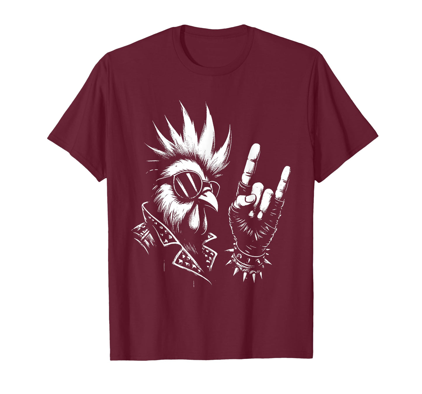 Chicken Rock 'n Roll Hand Sign - Vintage Rock Chicken Lover T-Shirt