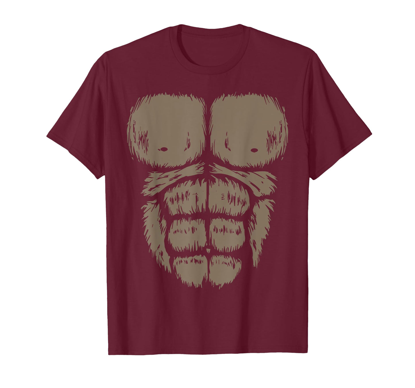 Gorilla Monkey Belly Chest Costume DIY Halloween Matching T-Shirt