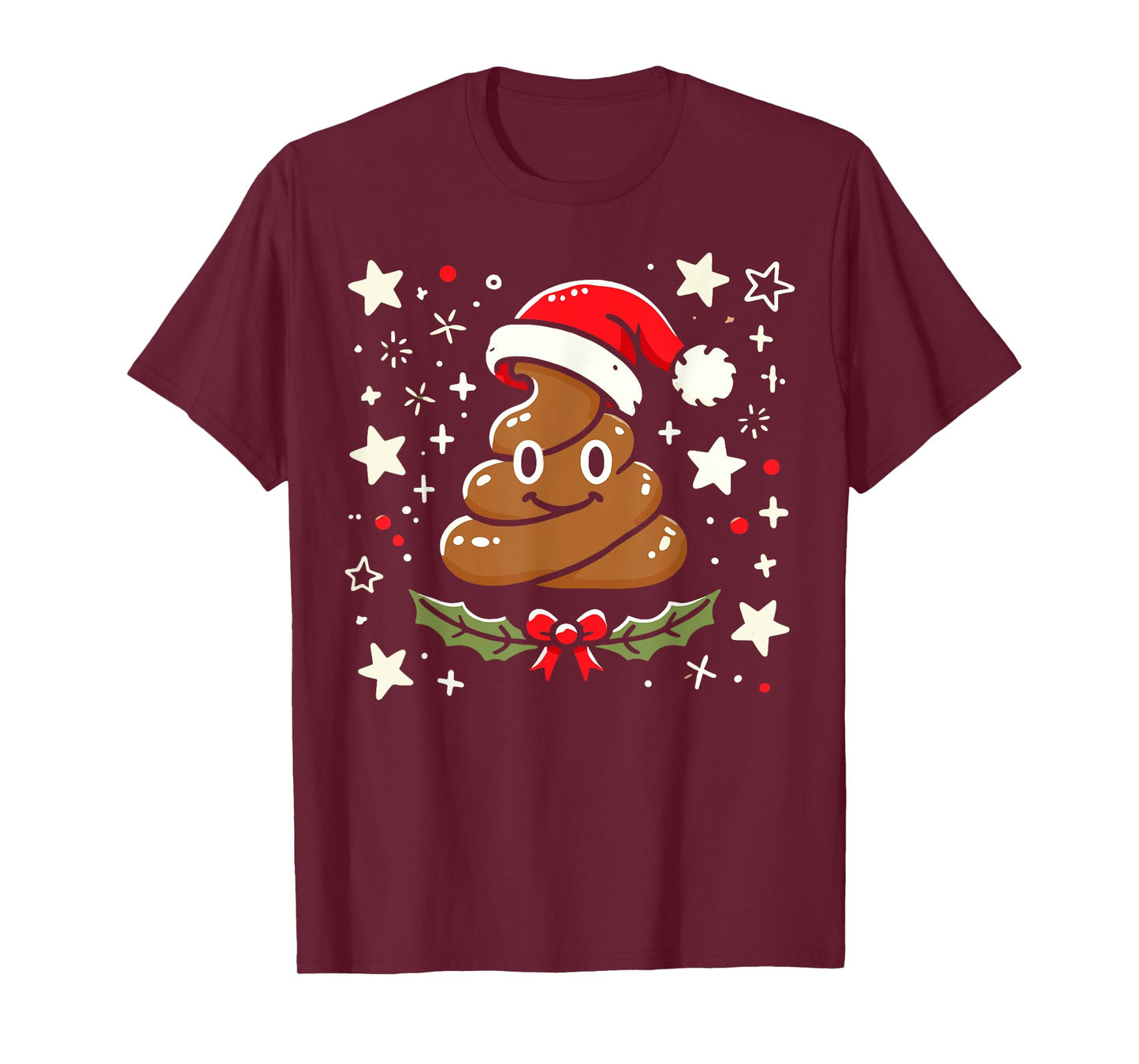 Women Pajamas Christmas Poop Xmas Funny Poop Gag Adult T-Shirt