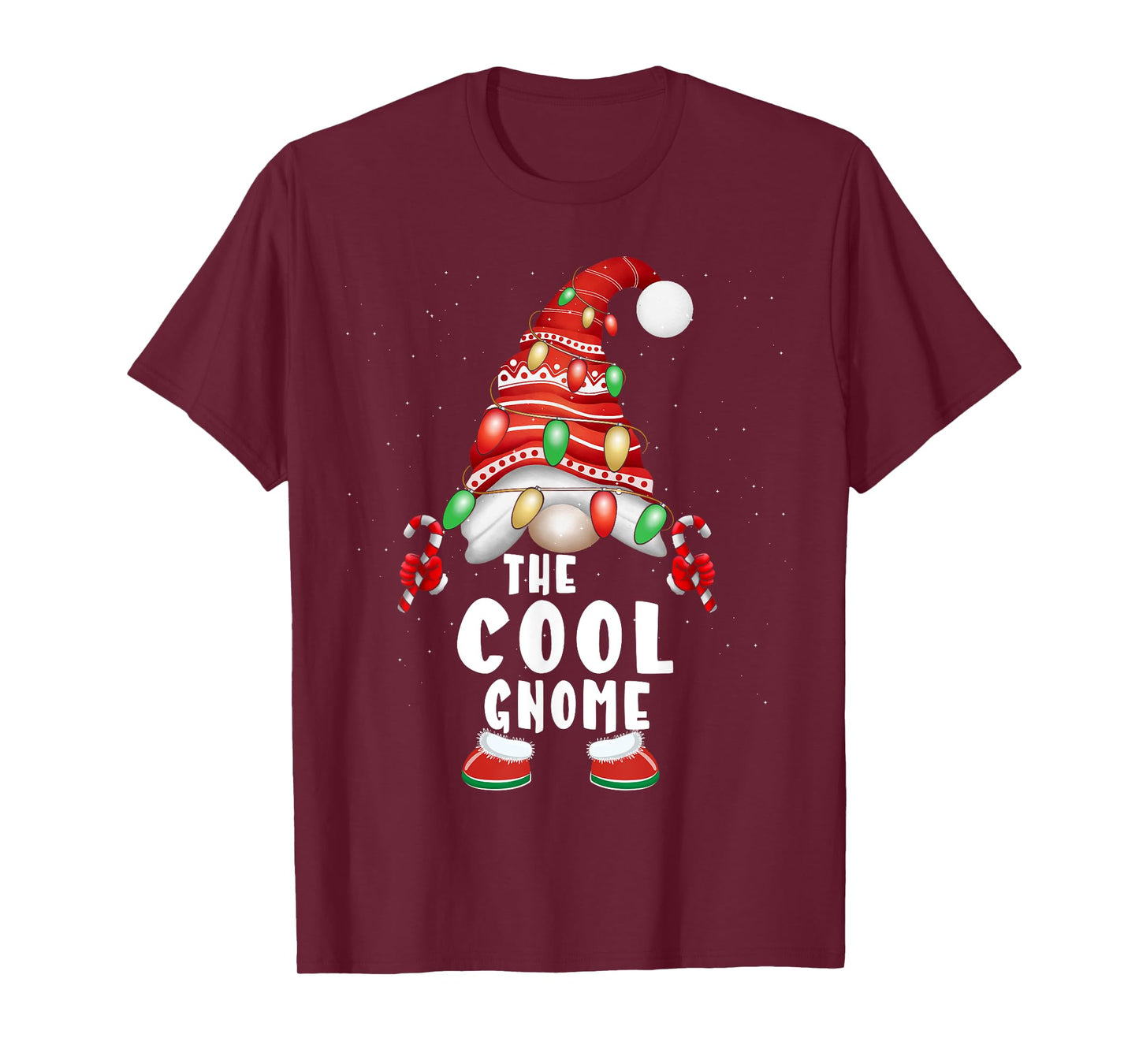 Cool Gnome Buffalo Plaid Matching Family Christmas T-Shirt