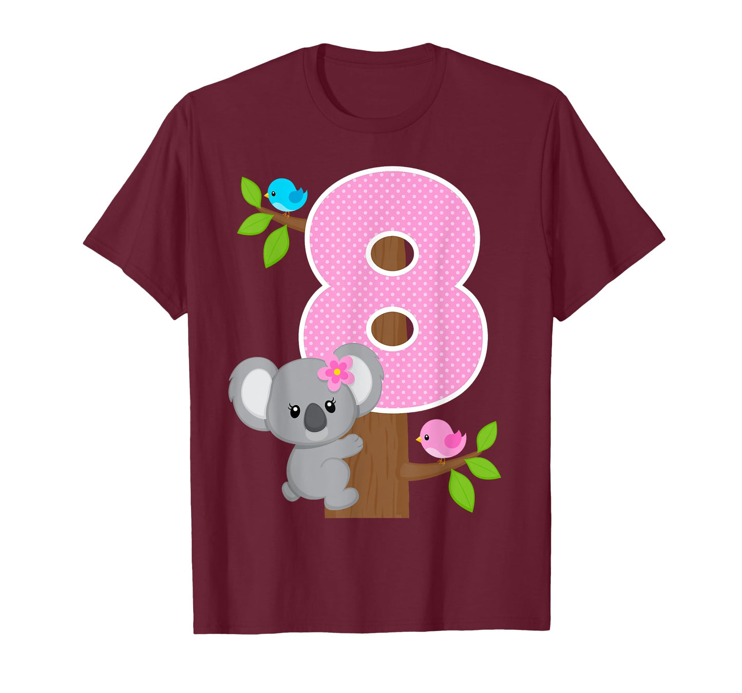 Koala Bear 8th Birthday Girl 8 Year Old Birthday Koalas Bday T-Shirt